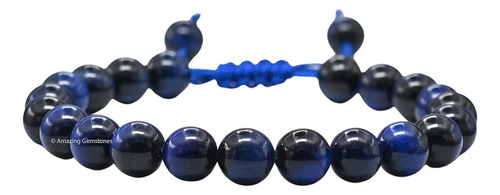 Pulsera De Ojo De Tigre Azul Hombres Y Mujeres, Regalos...