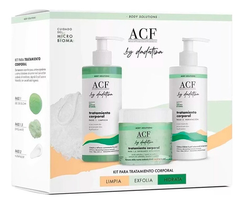 Acf Dadatina Body Solutions Kit Limpieza Corporal 3c 