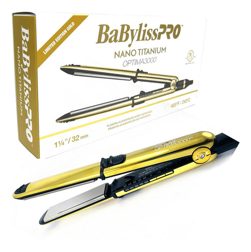 Planchita Pelo Babyliss Alisado Óptima 3000 Dorado