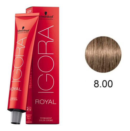 Imagem 1 de 1 de Schwarzkopf Igora Royal 60ml 8/00 Louro Claro Natural Extra