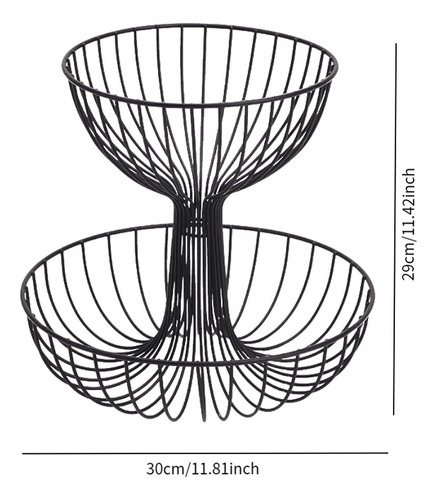 Soporte De Metal Para De 2 Niveles, Soporte Para Frutas,
