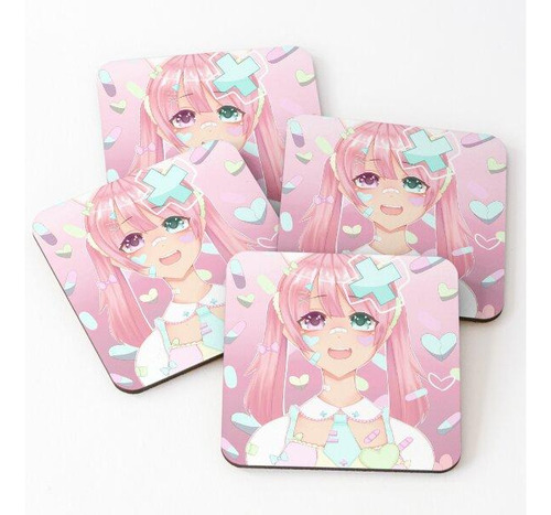 Set Posavasos Enfermera Anime! Calidad Premium