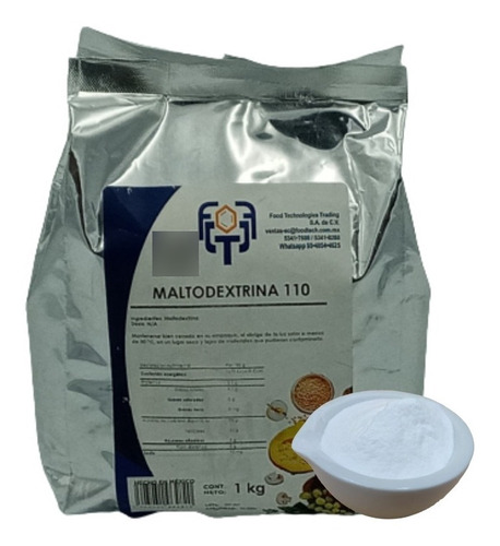 1 Kg Maltodextrina 10de, Maíz, Extensor, Alimento