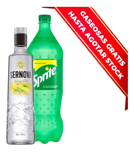 Vodka Sernova Fresh Citrus 700ml + Sprite 2250cc