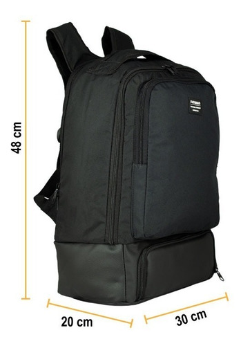 Imagem 7 de 7 de Mochila Térmica Fitness Marmita Notebook Everbags Preto
