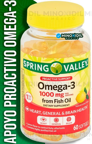 Omega 3 Proactivo De Aceite De Pescado 1000 Mg 60 Softgels 