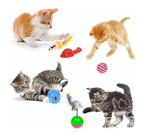 Conjunto de brinquedos para gatinhos Malier Cat Toys, túneis Ple