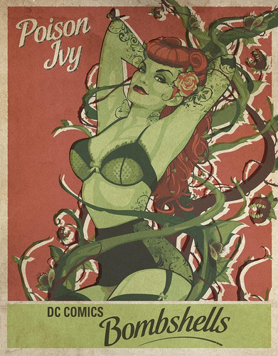 Letrero Metálico Vintage Nostálgico Poison Ivy - Dc Comics B