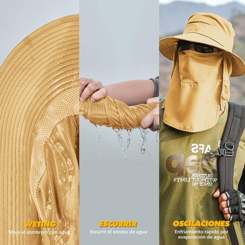 Sombrero Para Sol, Sombrero Cubo Con Protección Para Cuello