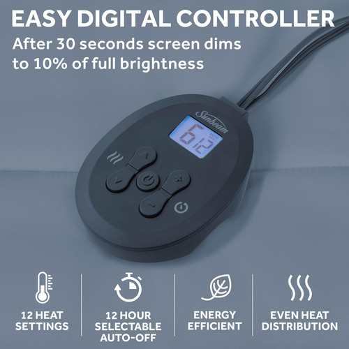 Colchón Eléctrico Con Calefacción Sunbeam Restful Queen Size
