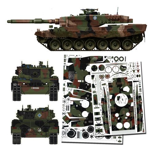 Leopard 2a4 ( Version 2)escala 1,25 Papercraft