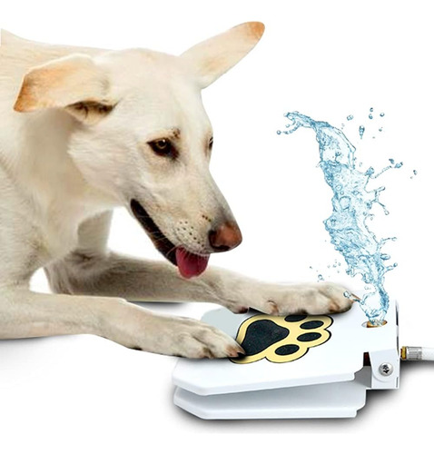 Dog Outdoor Fountain Step On, Paw Activated Drinking Pet ...