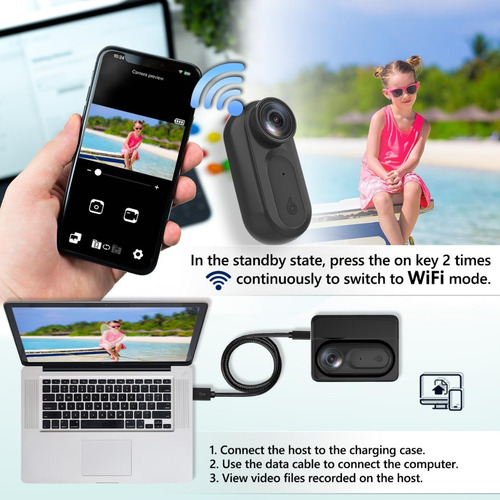 Mini Cámara Corporal 1080p, Cámara Corporal Portátil Con 180