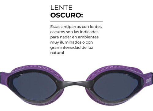 Antiparras Arena Original Antifog Uv Natación Smoke Purple
