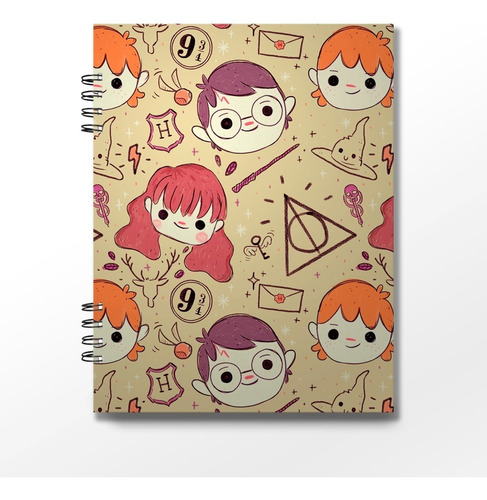 Imagen 1 de 2 de Bitacora Cuaderno Dibujo Harry Potter 50 Hojas Opalina