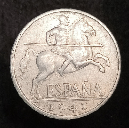 España 10 Céntimos 1941 Exc Km 766 Lancero A Caballo