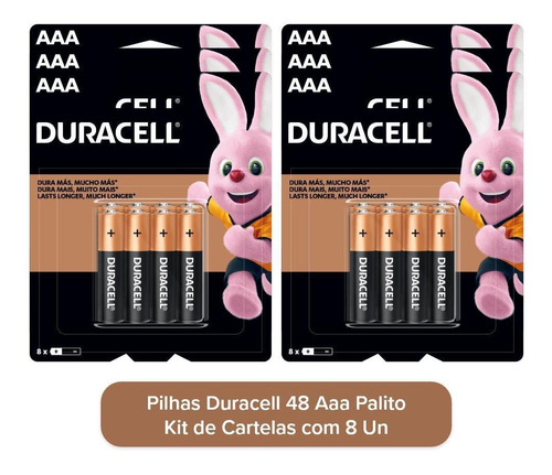 Pilhas Duracell Kit 48 Aaa Econopac Papelaria  Igrejas Lojas