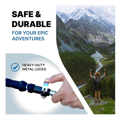 Polos De Trekking De Sola Postes De Senderismo Plegables De