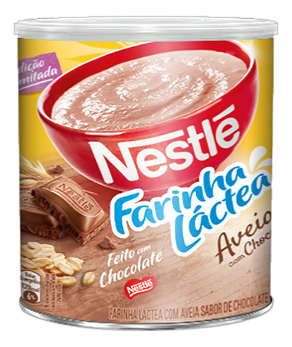 Farinha Láctea Aveia com Chocolate Nestlé Lata 380g