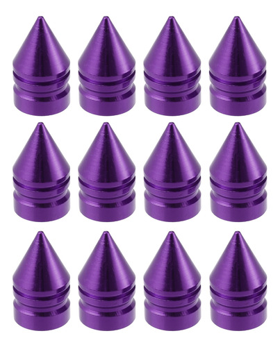 12 Tapa Valvula Vastago Neumatico Color Morado Estilo Espiga