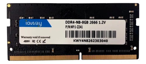 Memória Ram 8gb Ddr4 2666mhz Sodimm Ioway