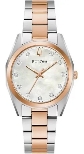 comprar Relógio Bulova Feminino 98p207 Slim Bicolor Diamante + Nfe