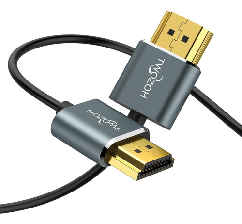 Cable Ultrafino Hdmi A Hdmi Twozoh De 25 Pies, Hyper Slim Hd