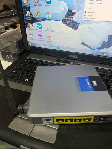 Roteador E Modem Cisco Linksys Wag200g 4pts. (Usado)