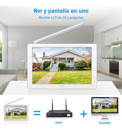 Ojo® 5mp Kit Camaras Seguridad Circuito Cerrado Con Pantalla