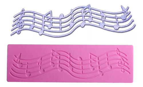 Molde De Silicone Renda Notas Musicais 