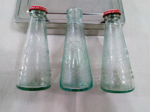 Antiguas Botellitas De Campari Soda. Lote X 3 Botellitas. (Usado)