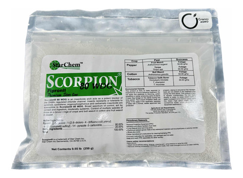 Scorpion 80 Wdg Fipronil 80% Insecticida  250 Gramos