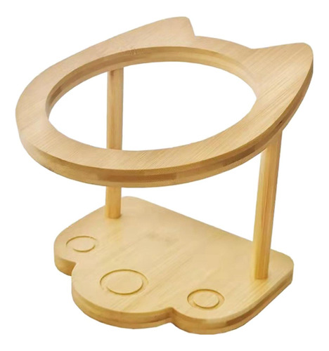 Cuencos Para Mascotas Elevados, Soporte De Madera, Cuencos