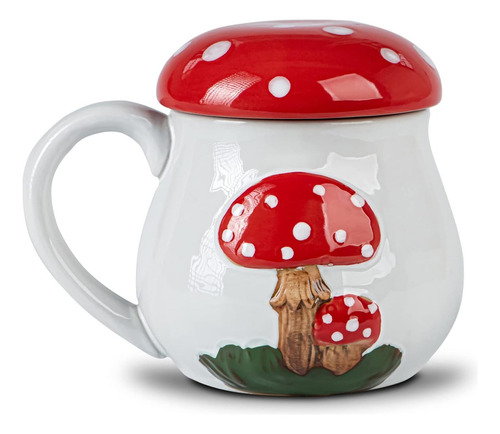 Caneca De Cogumelo Com Tampa, Copo De Café De Cogumelo Fofo