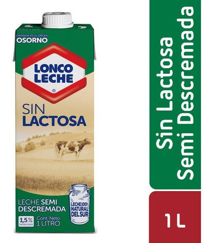 Loncoleche Sin Lactosa Semidescremada 1 Litro