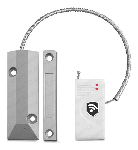 Imagen 1 de 6 de Sensor Detector Cortina Metalica Uso Rudo Inalambrico Magnetico Sistema Alarma Apertura Portones Casa Negocio Oficina