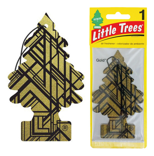 Aromatizante Cheirinho Little Trees Fragrância Gold Luxo - âmbar quente e um toque levemente doce