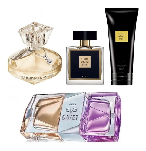 Perfumes Avon Luminata Magnific + Little Dress + Eve Duet