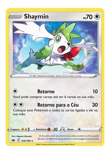 Carta Pokémon Mítico Shaymin Lendas Luminescentes