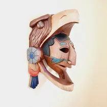 Comprar Máscara Artesanía Maya Tallada A Mano En Madera De Cedro.