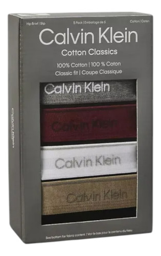 Trusa Calvin Klein 5 Pack De Algodón Para Hombre- Original