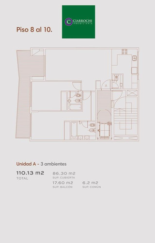 Imagen 10 de 10 de Piso 9 - Balcón Terraza Y Amenities - Emprendimiento En Belgrano