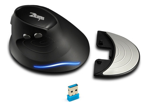 Zx^ Mouse Gamer Vertical Sem Fio Zelotes F-17 Preto