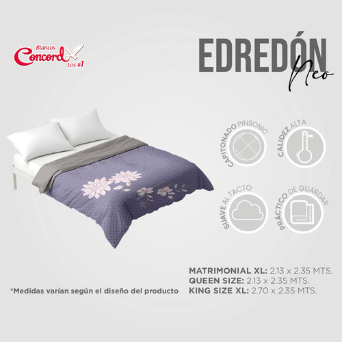 Colchas Concord Edredón Ligero Celina King Sice