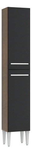 Paneleiro Madesa Emilly 2 Portas - Rustic/preto G263207KEM