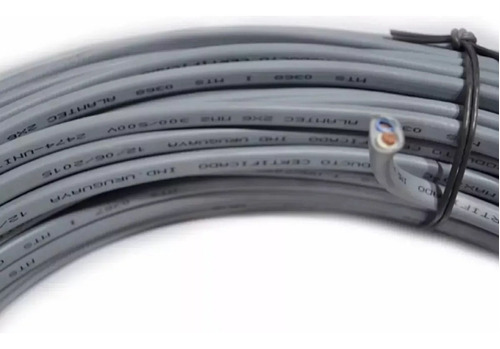 Cable Super Plastico Ute Entrada Luz  60 Mts  2x6 - Tyt