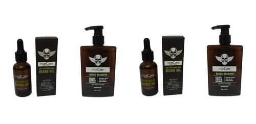 Kit Locion Crecimiento Barba, Aceite Y Shampoo, Barberia