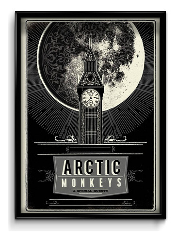 Cuadro Arctic Monkeys Poster Show 30x40 (marco+lámina+vidrio