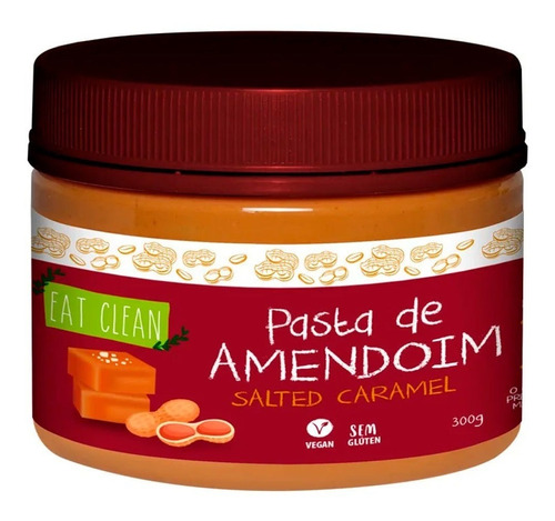 Pasta De Amendoim Salted Caramel Vegana Eat Clean 300g