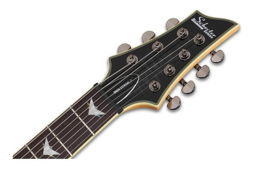 Guitarra elétrica Schecter Omen Extreme-7 de mogno see-thru black com diapasão de pau-rosa